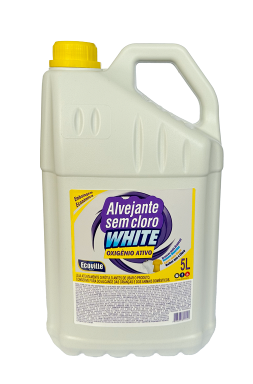 Alvejante sem cloro White Ecoville – Potência Máxima Contra Manchas! 5L