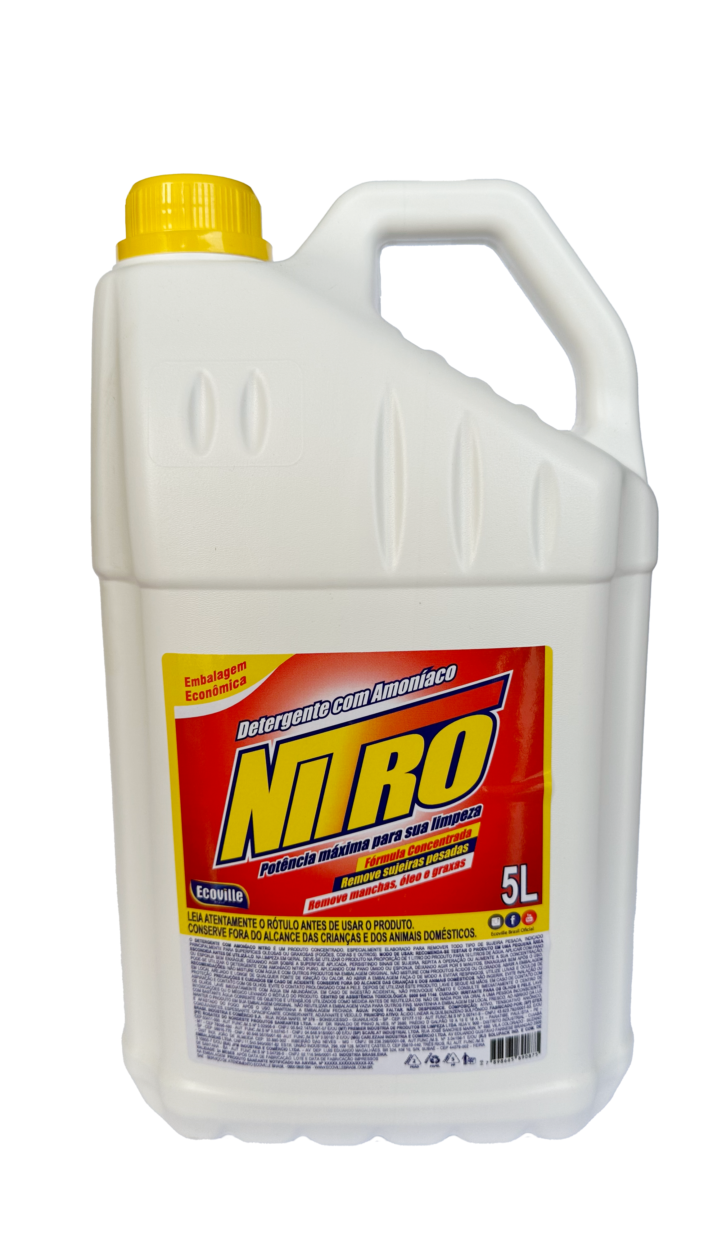 Detergente com Amoníaco Nitro – Potência Máxima Contra Sujeiras Pesadas!