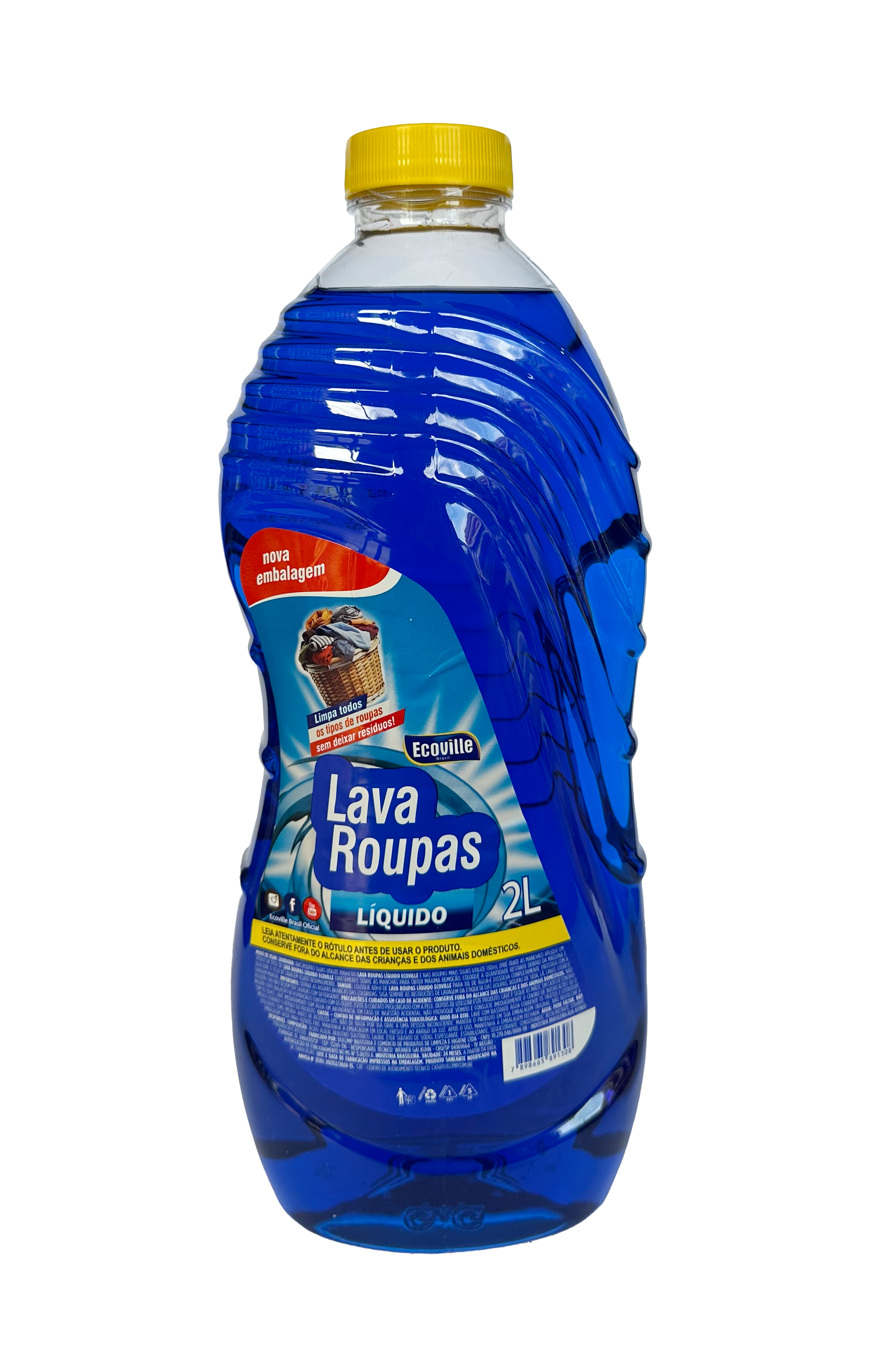 Lava Roupas Líquido Tradicional – Limpeza Eficiente e Rendimento Superior! – Lavanderia 2L