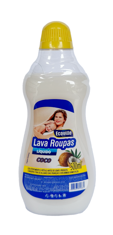 Lava Roupas Líquido de Coco – Cuidado Natural para Suas Roupas! – Lavanderia 500ml