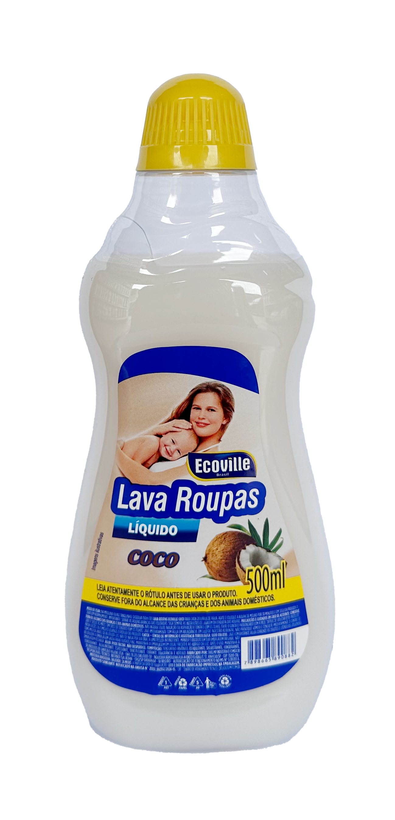 Lava Roupas Líquido de Coco – Cuidado Natural para Suas Roupas! – Lavanderia 500ml