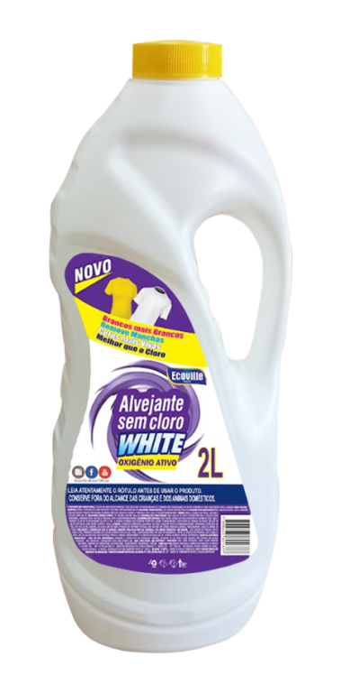 Alvejante sem cloro White Ecoville – Potência Máxima Contra Manchas! 2L