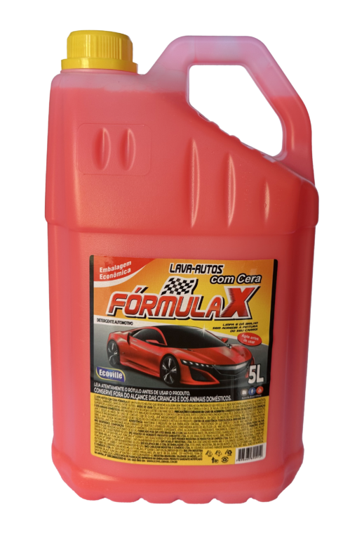 Lava Autos com Cera Fórmula X – Brilho, Proteção e Alta Performance na Lavagem! 5L