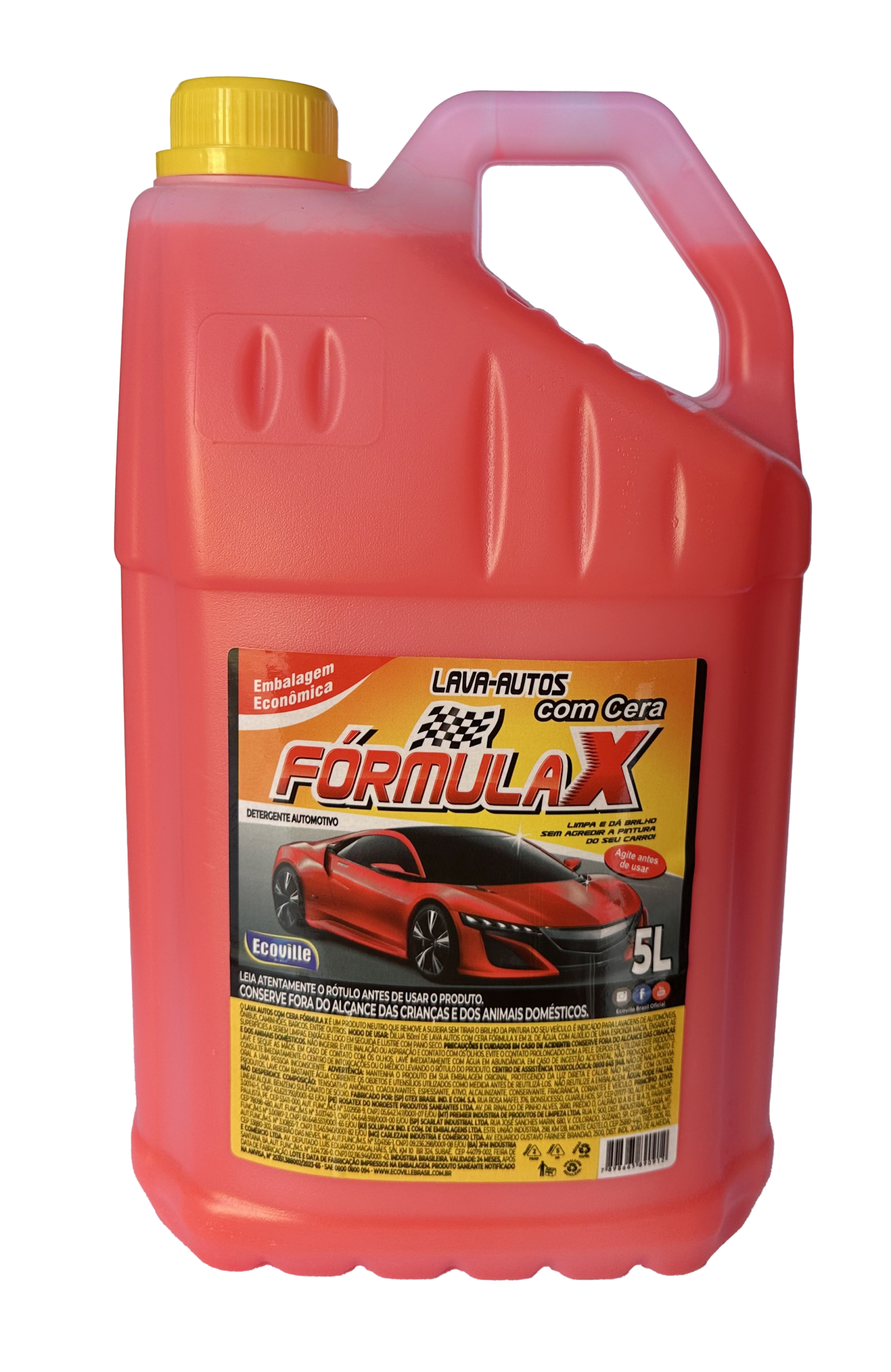 Lava Autos com Cera Fórmula X – Brilho, Proteção e Alta Performance na Lavagem! 5L
