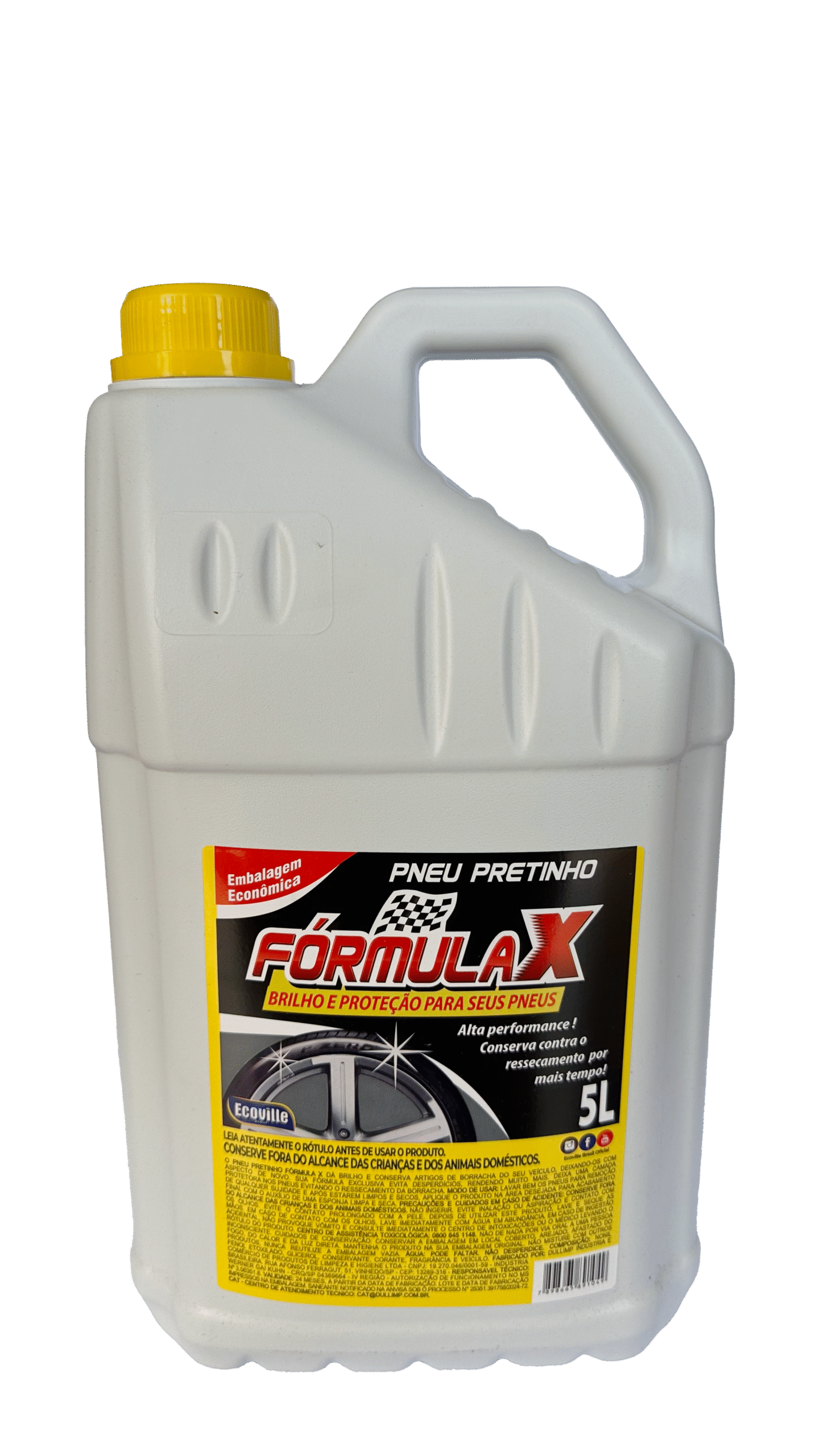 Pneu Pretinho Fórmula X – Brilho Molhado e Proteção Prolongada! 5L